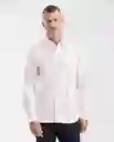 Camisa Linen Manga Larga Rosa Cósmico Claro Talla M Chevignon