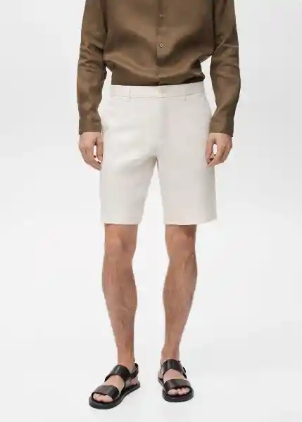 Bermuda Carp Offwhite Talla 38 Hombre Mango