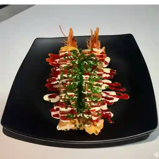 Taco dorado de camarón