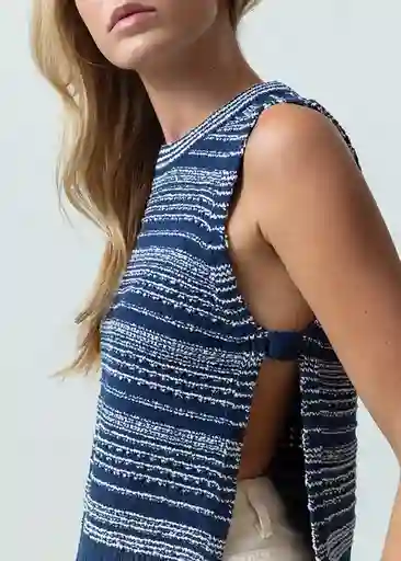 Chaleco Tejido Mujer Azul Anochecer Ultra Oscuro Talla M 482G010 Naf Naf