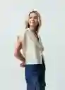 Camisa Lulu Amarillo Resplandor Claro Talla M 412G329 Naf Naf