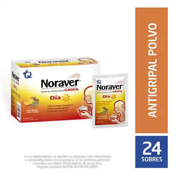 Noraver Gripa Sobre (500 mg / 2.5 mg / 20 mg)