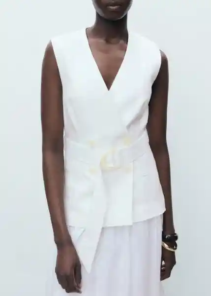 Vestido Mariona Blanco Talla XL Mujer Mango