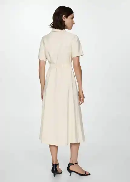 Vestido Boscol-H Crudo Talla S Mujer Mango