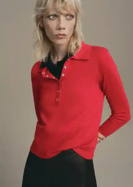 Saco Jersey Titos Rojo Talla M Mujer Mango