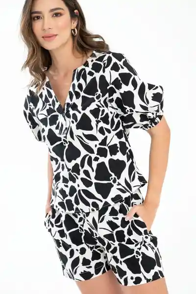 Short Nova Popelina Color Blanco Talla 8 Ragged