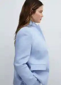 Blazer Americana Boreli Celeste Talla 38 Mujer Mango
