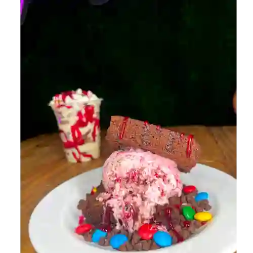 Brownie con Helado