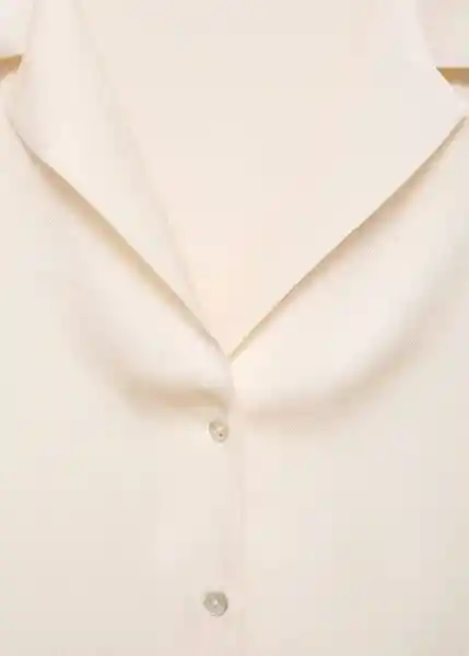 Camisa Sassa Offwhite Talla L Mujer Mango