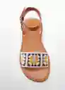 Sandalias Aroa Cuero Talla 33 Niñas Mango