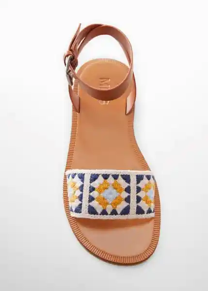 Sandalias Aroa Cuero Talla 33 Niñas Mango