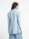 Chaqueta Mujer Azul Empolvado Medio Talla M Naf Naf