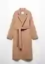 Abrigo Batin Camel Talla XL Mujer Mango