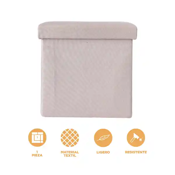 Organizador de Tela Plegable Cuadrada Beige Miniso