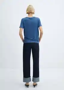 Camiseta Vispi Indigo Talla S Mujer Mango