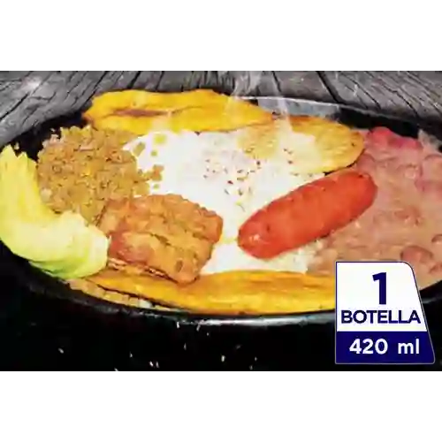 Combo Bandeja Paisa + Cristal Sin Gas 420 ml