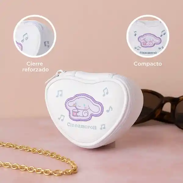 Monedero Con Corazón Bordado Cinnamoroll Serie Sanrio Miniso