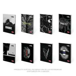 Scribe Cuaderno Inblack Rayado Argollado 80 Hojas