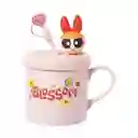 Taza Con Pitillo de Serie Las Chicas Superpoderosas Rosa Miniso