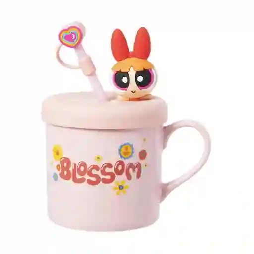 Taza Con Pitillo de Serie Las Chicas Superpoderosas Rosa Miniso