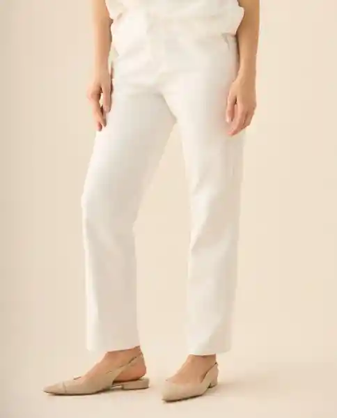 Pantalón Blanco 0 Claro Talla 6 433G009 Esprit