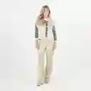 Chaleco Cuello Neru Manga Sisa Café Talla S 702355