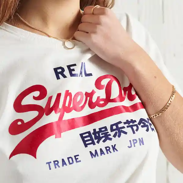 Superdry Camiseta Vl Duo Satin Entry Mujer Talla S