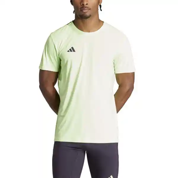 Adidas Camiseta Adizero e Tee Hombre Verde Talla M IN2264
