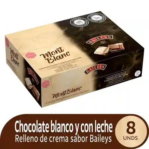   Mont Blanc  Pack Chocolatina Chocolate Blanco Y Chocolate Con Leche 