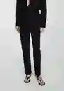 Pantalón Boreal Negro Talla 38 Mujer Mango