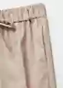 Pantalón Lazy Beige Talla S Mujer Mango