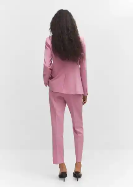Blazer Americana Boreal Rosa Talla 46 Mujer Mango
