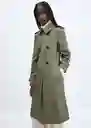 Chaqueta Trench Polana Khaki Talla XL Mujer Mango