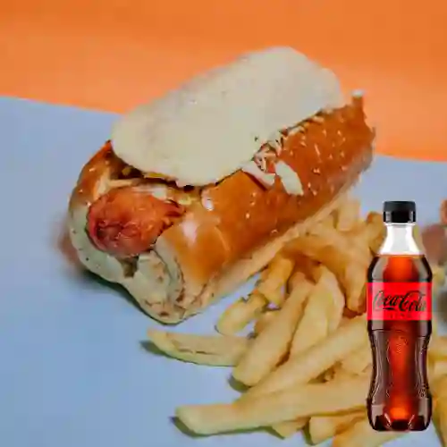 Mini perro americano especial +coca cola