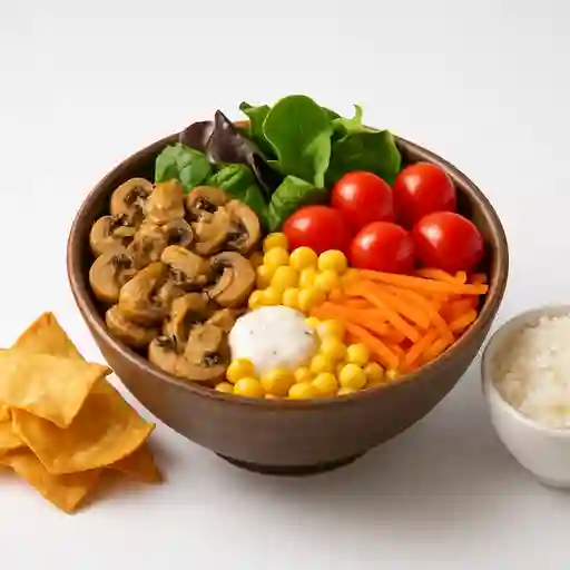 Bowl Asuto con Champiñones Al Ajillo