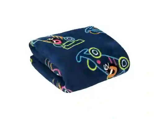 Manta Coral Estampado Azul Casaideas