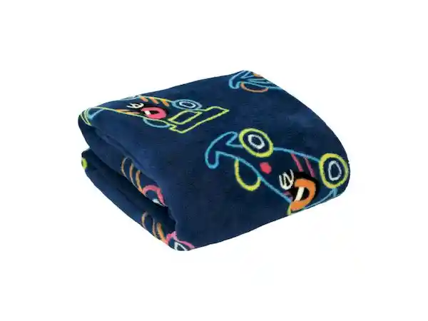 Manta Coral Estampado Azul Casaideas