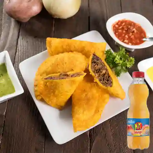 Combo Empanada Carne Desmechada + Hit Mango 500 ml