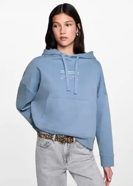 Sudadera Weekend Azul Talla 19 Teen Niñas Mango