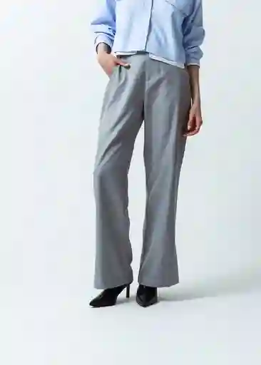 Pantalón Mujer Eva Gris Husky Claro Talla 4 031G302 Naf Naf