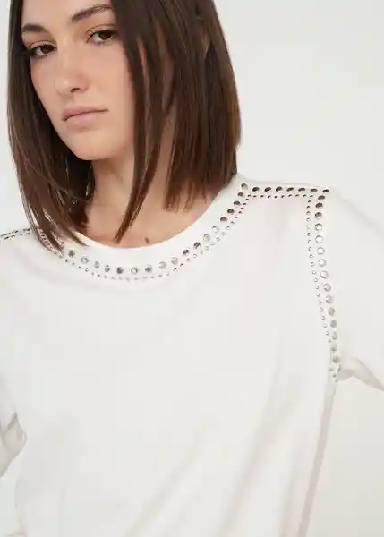 Camiseta Mujer Crudo Puro Claro Talla M 409G060 Naf Naf