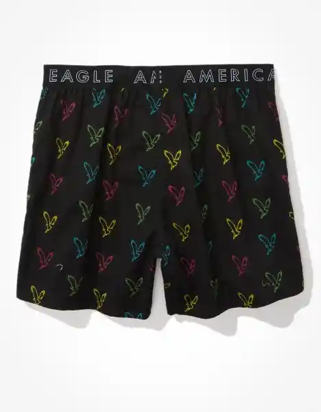 American Eagle Bóxer Short Con Stretch Neón Negro Talla Small