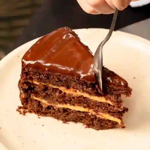 Porción de Torta Al Cioccolato