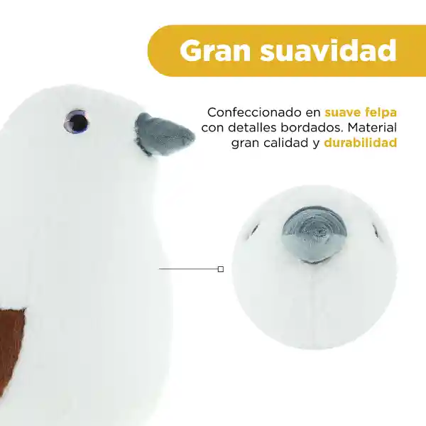 Peluche Pájaro Blanco Serie Miniso