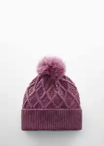 Gorro Rombus Lila Talla 96 Niña Mango