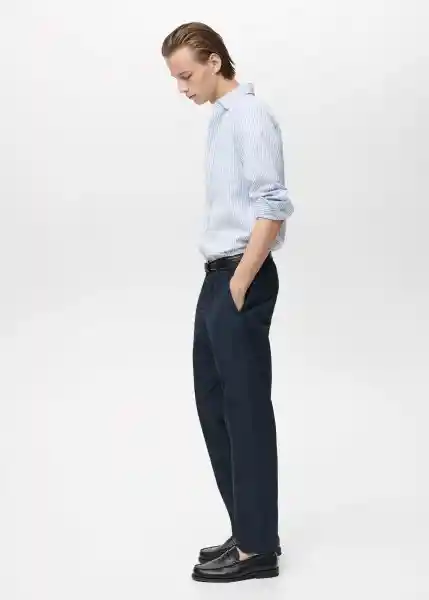 Pantalón Allen Navy Talla 40 Hombre Mango