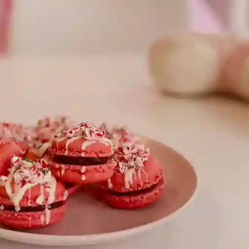 Macaron de bastón de menta