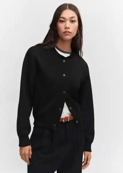 Cárdigan Dubidu Negro Talla M Mujer Mango