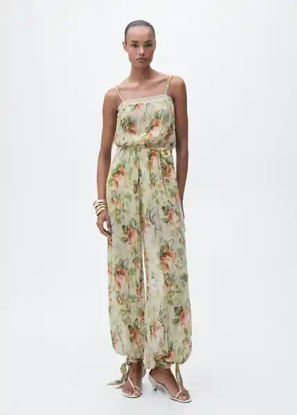 Enterizo Mono Stella Crudo Talla S Mujer Mango