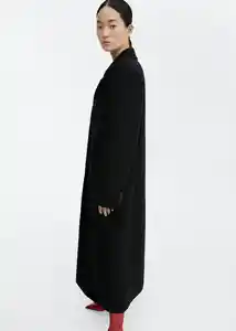 Abrigo Dejavu Negro Talla XL Mujer Mango